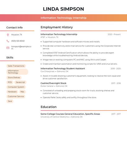 Resume example 3