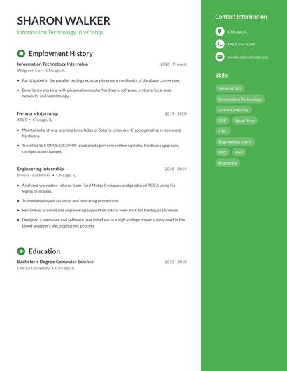 Resume example 5