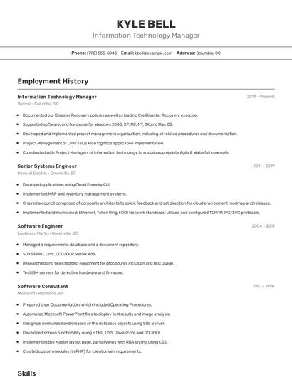 Resume example 2
