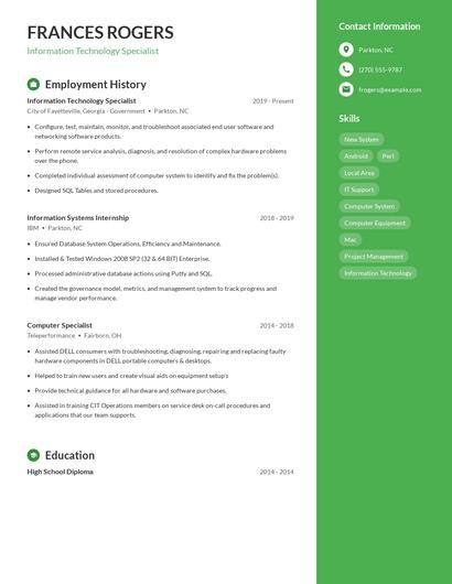 Resume example 4