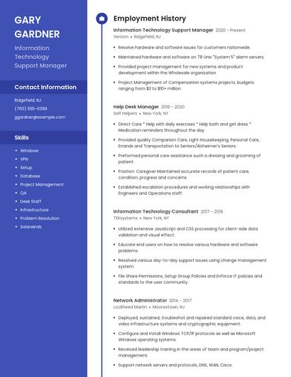 Resume example 5