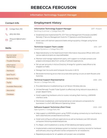 Resume example 3