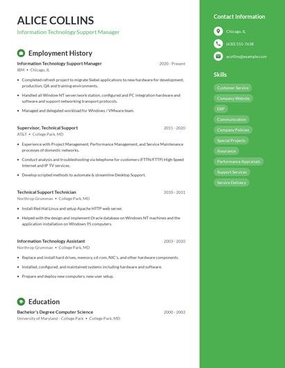 Resume example 4