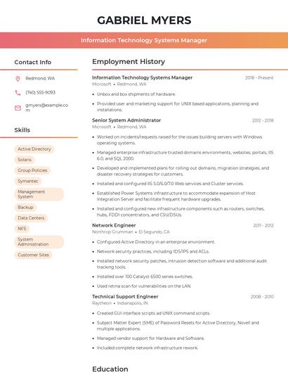 Resume example 3