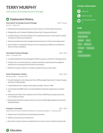 Resume example 4