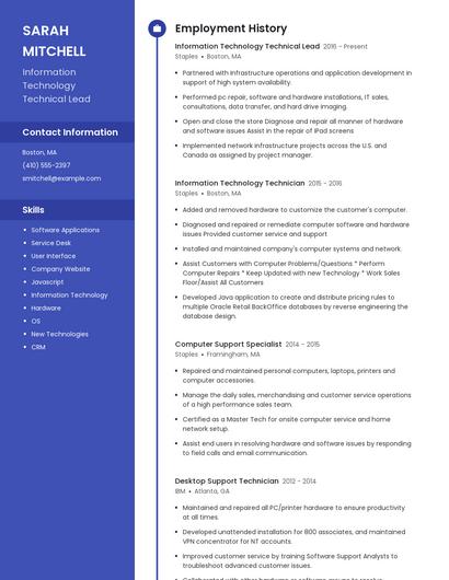 Resume example 4