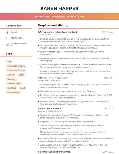 Resume example 3