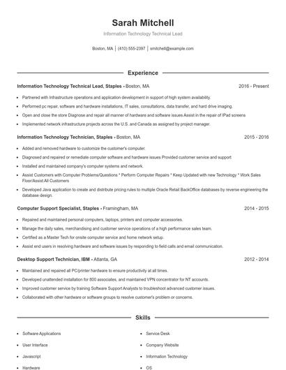 Resume example 1