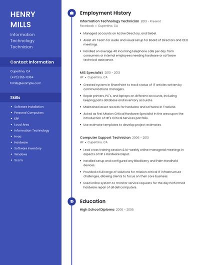 Resume example 5