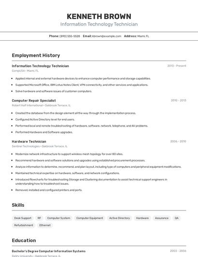 Resume example 2