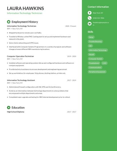 Resume example 4
