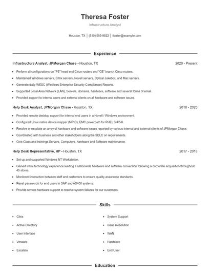 Resume example 1