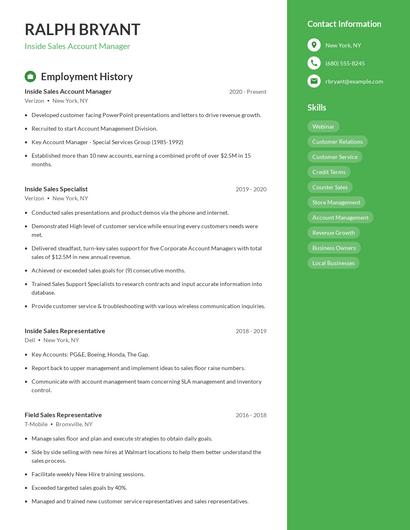 Resume example 5