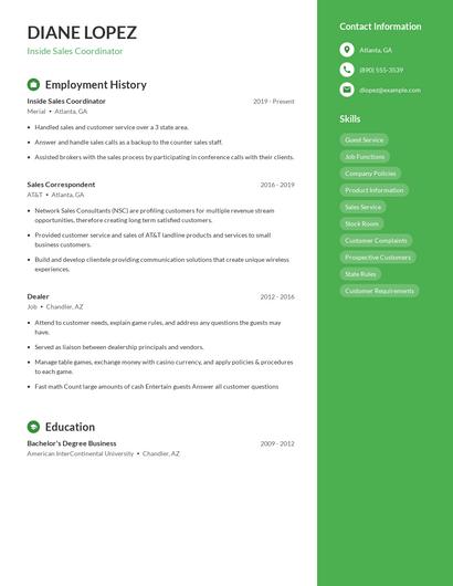 Resume example 4