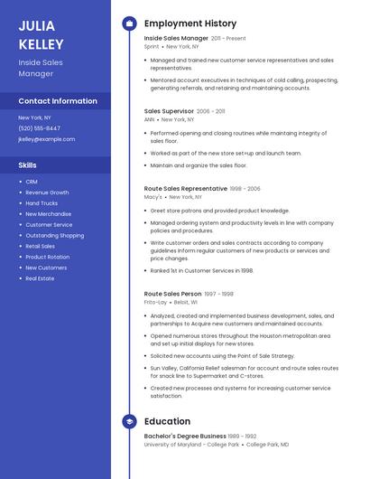 Resume example 4