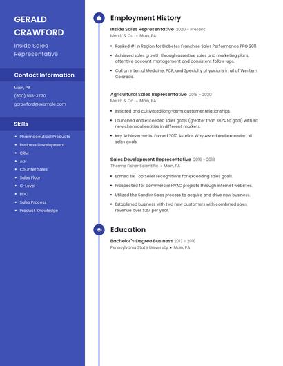 Resume example 5