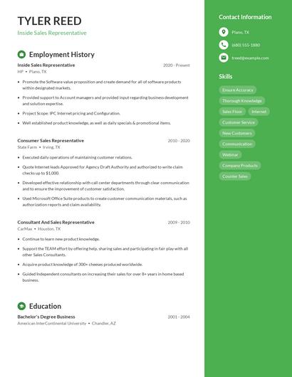 Resume example 4