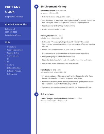 Resume example 5