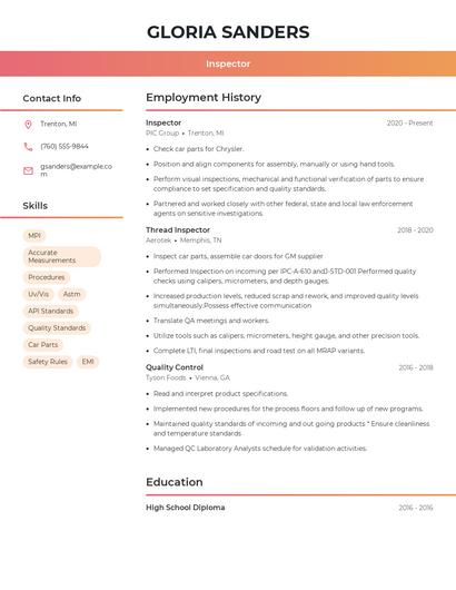 Resume example 3