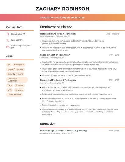 Resume example 3