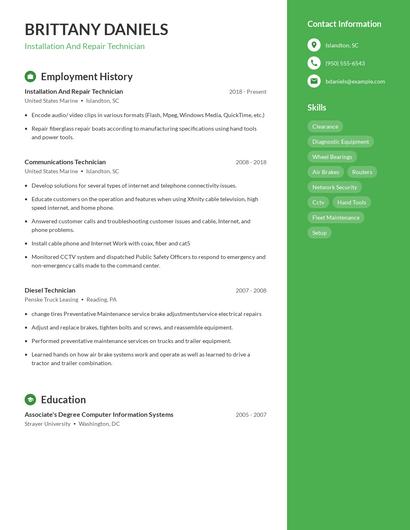 Resume example 5