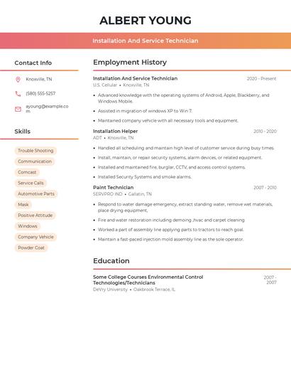 Resume example 3