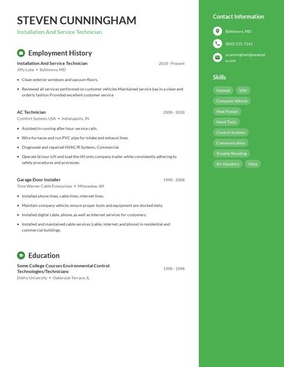 Resume example 4