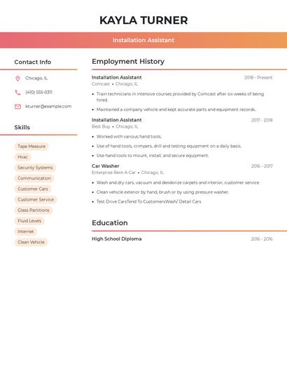 Resume example 3