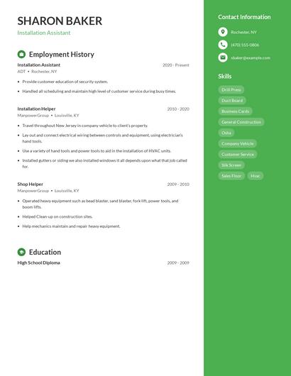 Resume example 4