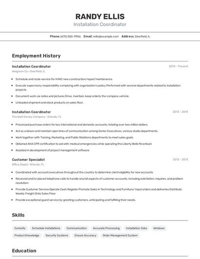 Resume example 2
