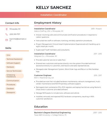Resume example 3