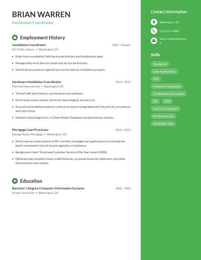 Resume example 4