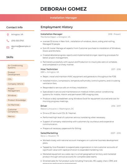 Resume example 3
