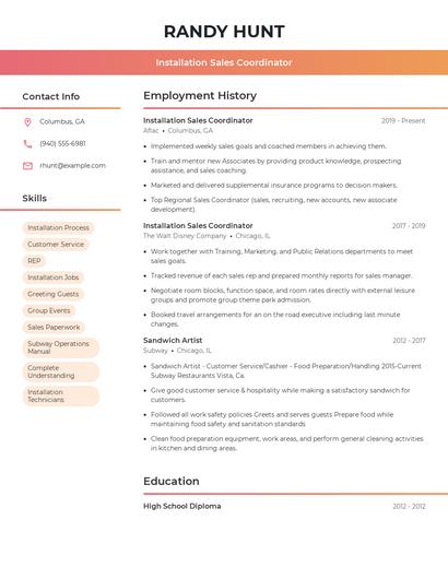 Resume example 3