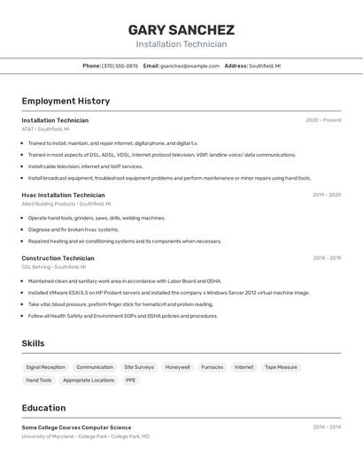 Resume example 2