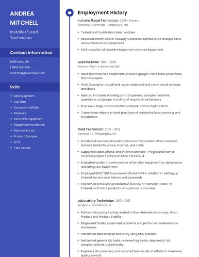 Resume example 5