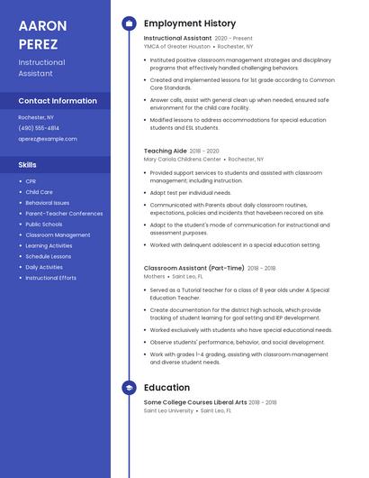 Resume example 5