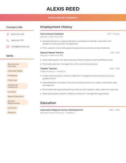Resume example 3