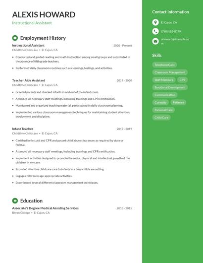 Resume example 4