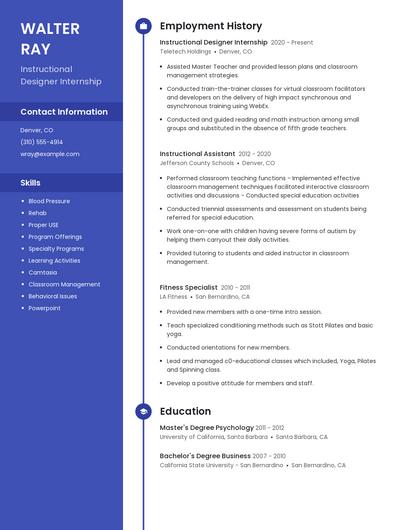 Resume example 4