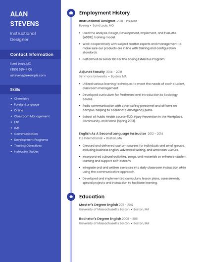 Resume example 4