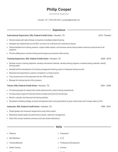 Resume example 1