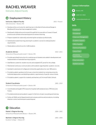 Resume example 5