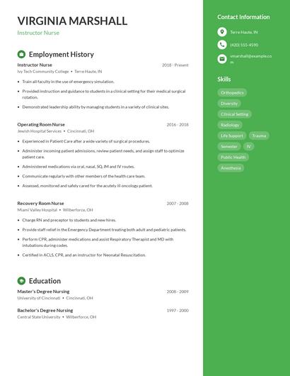 Resume example 5