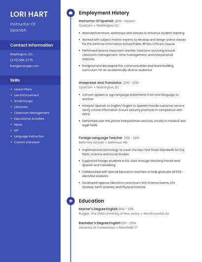 Resume example 4