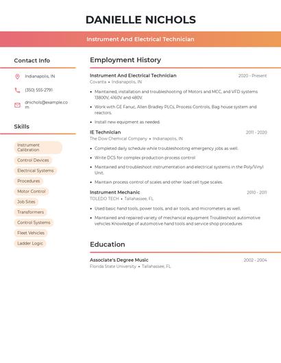 Resume example 3
