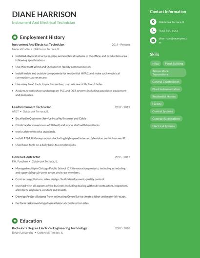 Resume example 4