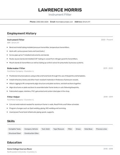 Resume example 2