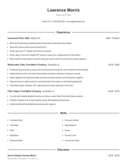 Resume example 1
