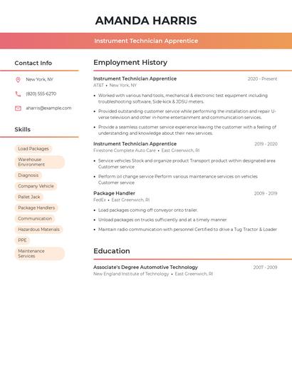 Resume example 3